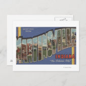 Martinsville, Indiana - Grote Letter-scènes Briefkaart (Voorkant / Achterkant)
