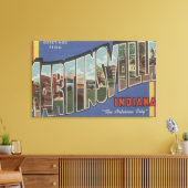 Martinsville, Indiana - Grote Letter-scènes Canvas Afdruk (Insitu (Woonkamer))