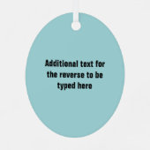 Martiste Aikido met Bokken - jouw tekst op Metalen Ornament (Achterkant)