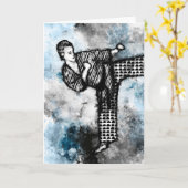 Martistisch artistiek Wenskaart Karate Kick Judo Kaart (Gele Bloem)