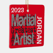 Martistist Extraordinaire CUSTOM Keramisch Ornament (Rechts)