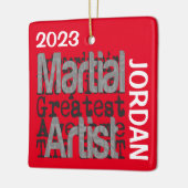 Martistist Extraordinaire CUSTOM Keramisch Ornament (Links)