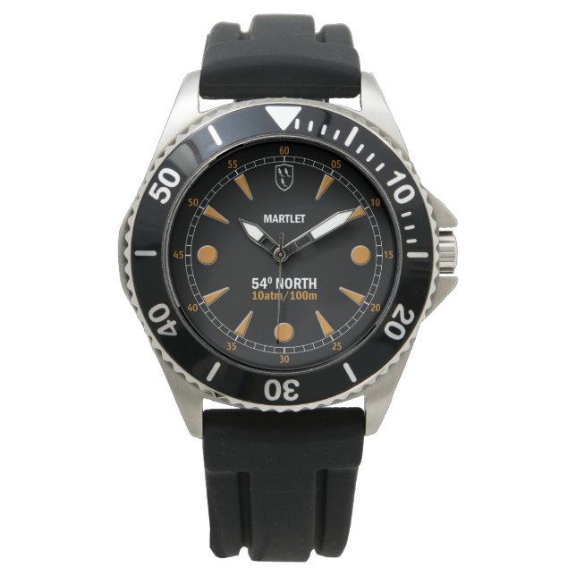 Martlet 54 graden North Dive Watch Horloge (Voorkant)
