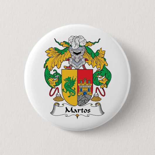 Martos Family Crest Ronde Button 5,7 Cm (Voorkant)