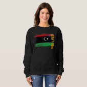 Martuba Libya Flag for Libyans Man Women Kinder Trui (Voorkant volledig)