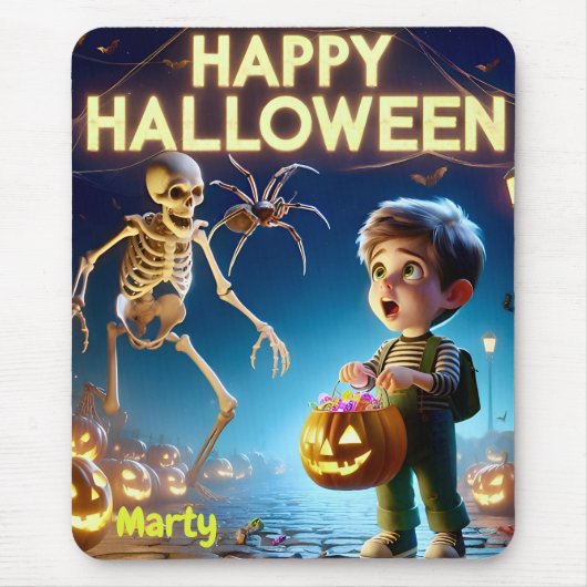 MARTY ~ Gelukkig Halloween ~ Mousepad Muismat (Voorkant)