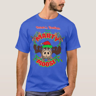 Marty Moose van Kerstvakantie T-shirt