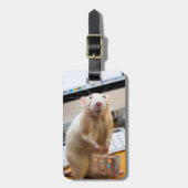 Marty Mouse klaar voor reizen!  (Bagage label) Bagagelabel (Voorkant verticaal)