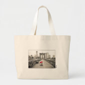 Marty Mouse op de Brooklyn Bridge-Canvas tas (Voorkant)