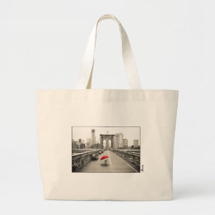 Marty Mouse op de Brooklyn Bridge-Canvas tas