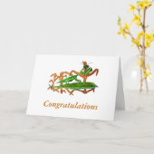 Marty the Prying Mantis Kaart (Gele Bloem)