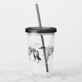 Martynow Borzoi Acryl Tumbler Drinkbeker (Links)