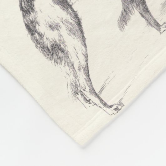 Martynow Borzoi Fleece Throw (Hoek)
