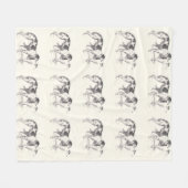 Martynow Borzoi Fleece Throw Deken (Voorkant (Horizontaal))