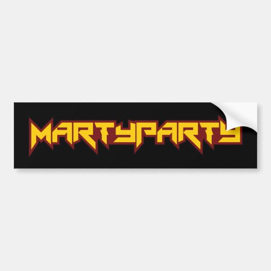 MARTyPARTy 2016 Bumpersticker zwart 2 (Voorkant)