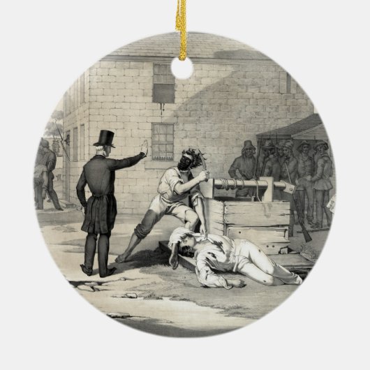 Martyrdom Joseph & Hiram Smith in Carthage Jail Keramisch Ornament (Achterkant)