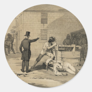 Martyrdom Joseph & Hiram Smith in Carthage Jail Ronde Sticker