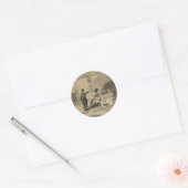 Martyrdom Joseph & Hiram Smith in Carthage Jail Ronde Sticker (Envelop)