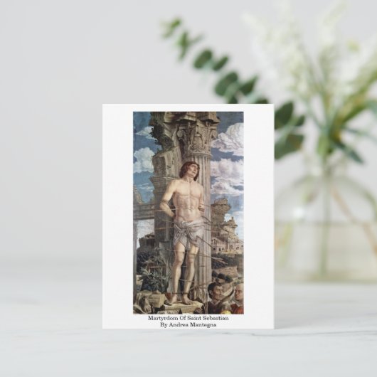 Martyrdom Saint Sebastian door Andrea Mantegna Briefkaart (Staand voorkant)