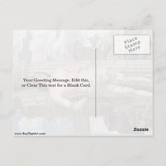 Martyrdom Saint Sebastian door Andrea Mantegna Briefkaart (Achterkant)