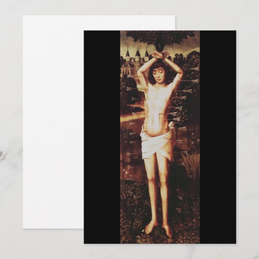 Martyrdom Saint Sebastian Feestdagenkaart (Voorkant / Achterkant)