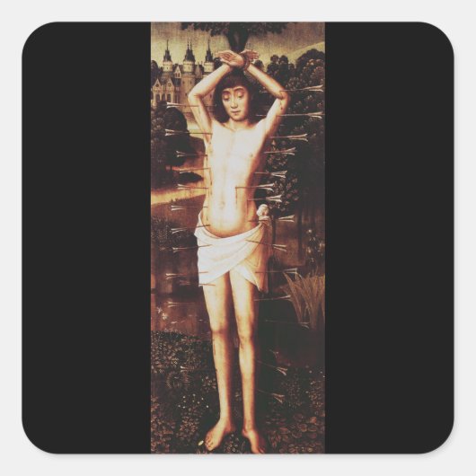 Martyrdom Saint Sebastian Vierkante Sticker (Voorkant)
