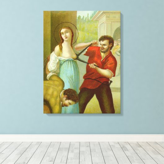 Martyrdom St. Agatha (M 003) Canvas Afdruk (Insitu (Houten vloer))