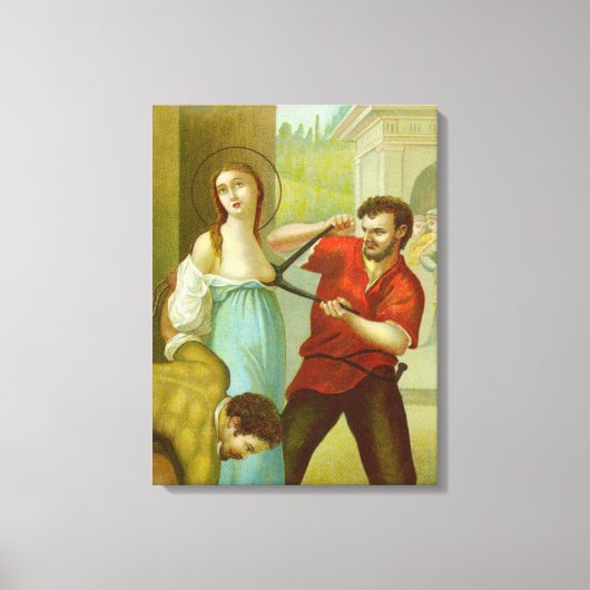 Martyrdom St. Agatha (M 003) Canvas Afdruk (Voorkant)