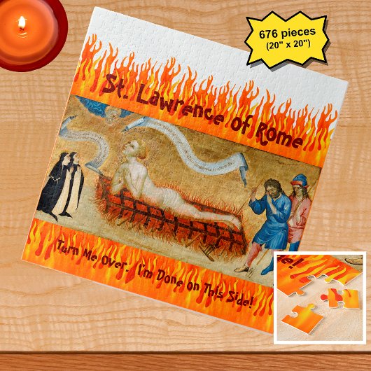 Martyrdom St. Lawrence, met twee nonnen (M 022) Legpuzzel