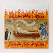 Martyrdom St. Lawrence, met twee nonnen (M 022) Legpuzzel (Verticaal)