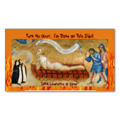 Martyrdom St. Lawrence, met twee nonnen (M 022) Magnetisch Visitekaartje (Voorkant)