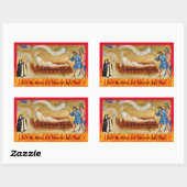 Martyrdom St. Lawrence, met twee nonnen (M 022) Rechthoekige Sticker (Vel)