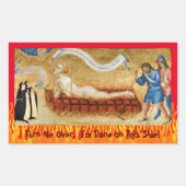 Martyrdom St. Lawrence, met twee nonnen (M 022) Rechthoekige Sticker (Voorkant)
