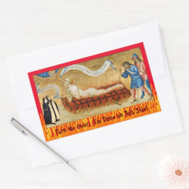 Martyrdom St. Lawrence, met twee nonnen (M 022) Rechthoekige Sticker