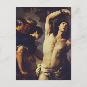 Martyrdom St Sebastian door Andrea Vaccaro Briefkaart