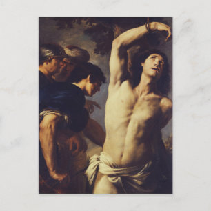 Martyrdom St Sebastian door Andrea Vaccaro Briefkaart
