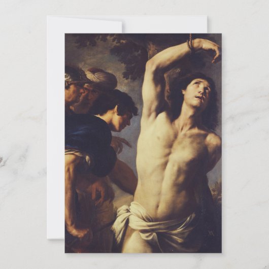 Martyrdom St Sebastian door Andrea Vaccaro Kaart (Voorkant)