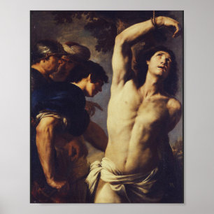 Martyrdom St Sebastian door Andrea Vaccaro Poster