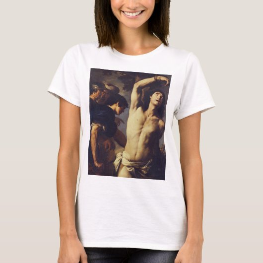 Martyrdom St Sebastian door Andrea Vaccaro T-shirt (Voorkant)