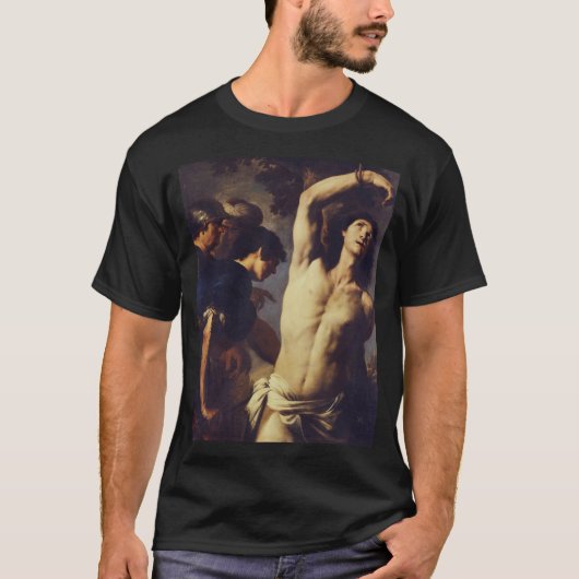 Martyrdom St Sebastian door Andrea Vaccaro T-shirt (Voorkant)