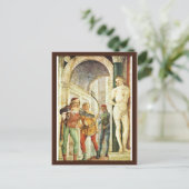 Martyrdom St. Sebastian, door Foppa Vincenzo Briefkaart (Staand voorkant)
