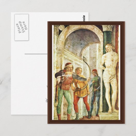 Martyrdom St. Sebastian, door Foppa Vincenzo Briefkaart (Voorkant / Achterkant)
