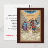 Martyrdom St Stephen Prayer Card Briefkaart (Voorkant / Achterkant)