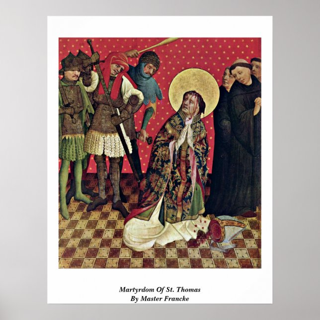 Martyrdom St. Thomas van Master Francke Poster (Voorkant)