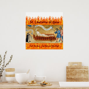 Martyrium van St. Lawrence, met twee nonnen (M 022 Poster