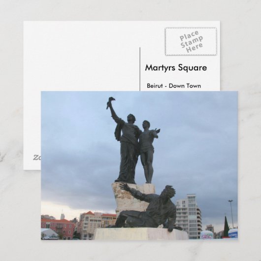Martyrs Square Briefkaart (Voorkant / Achterkant)