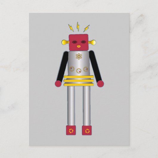 Martzkins Boy Robot Briefkaart © 2012 M. Martz (Voorkant)