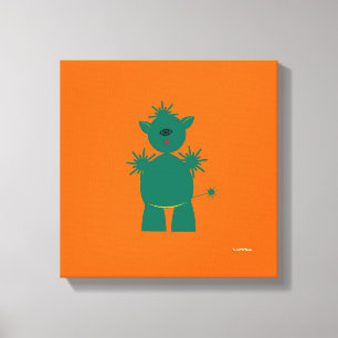 Martzkins in Outer Space Martian Pet Canvas Afdruk