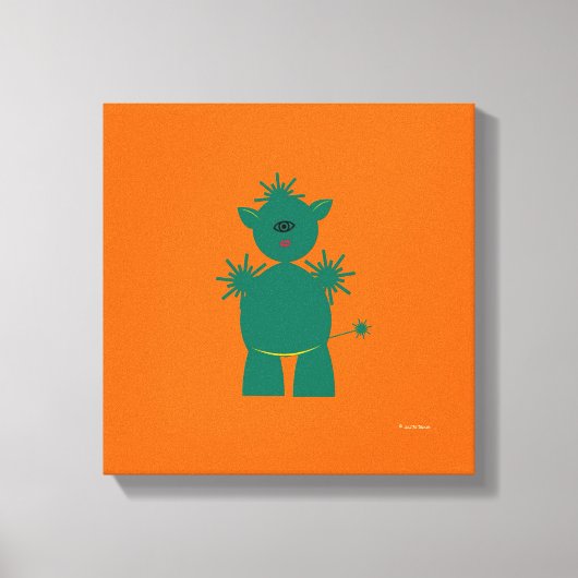 Martzkins in Outer Space Martian Pet Canvas Afdruk (Voorkant)