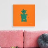 Martzkins in Outer Space Martian Pet Canvas Afdruk (Insitu (Woonkamer))